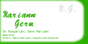 mariann germ business card